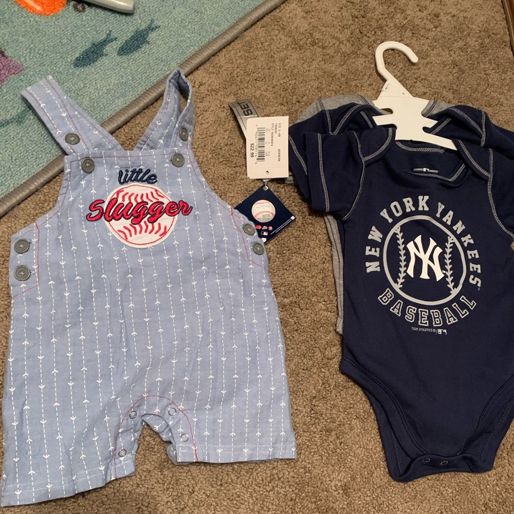 Baby onesie and overalls